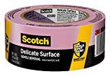 3M Scotch delicate surface painter's tape will keep material off walls and trim.