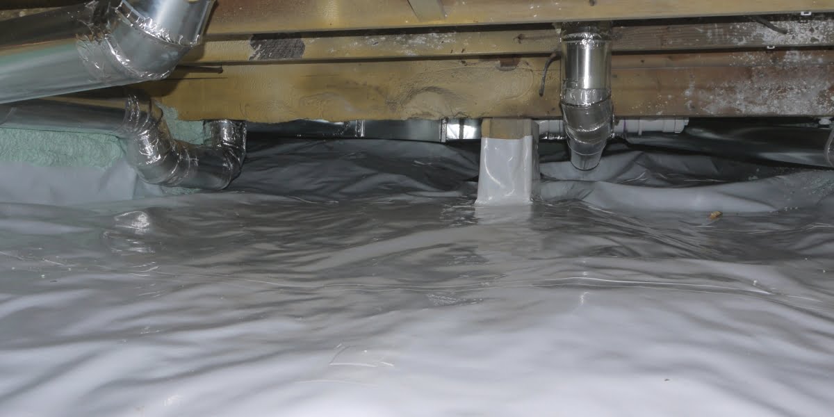 Encapsulation of crawl space with vapor barrier membrane - a step by step DIY guide.