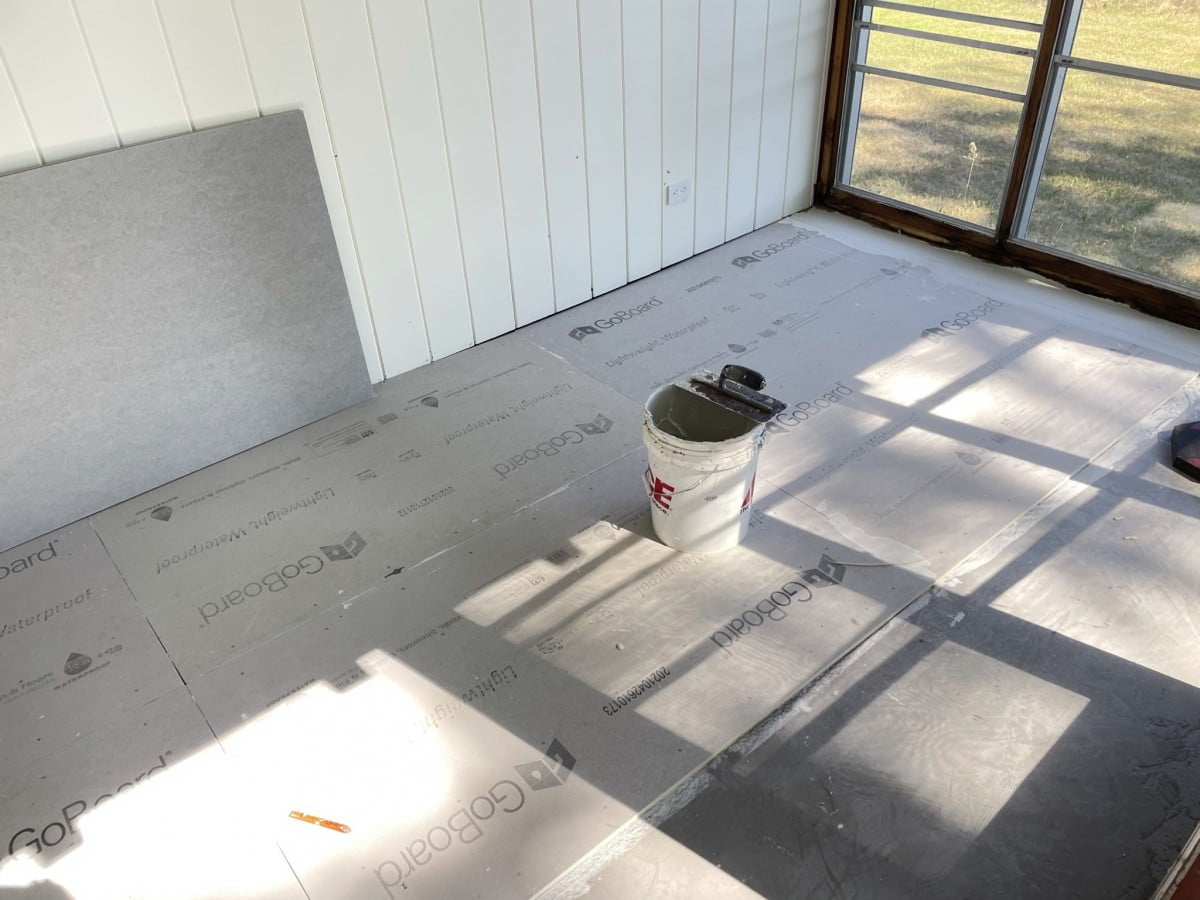 GoBoard insulated tile backer board works well as a thermal break and under insulation for electric radiant heat under tile install.