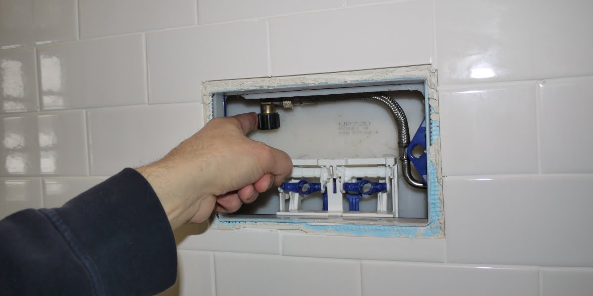 Flush air from water line and connect to tank. Open supply valve.