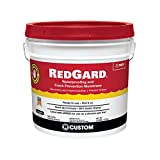 Redgard paint-on waterproofing membrane seals concrete.
