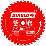 The Diablo finishing blade creates super clean cuts on soft cedar siding boards.
