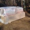 Exterior wall construction - delivery of plywood and fiberglass insulation