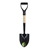 Short D-handle mini pointed shovel is perfect for working in a tight crawl space.