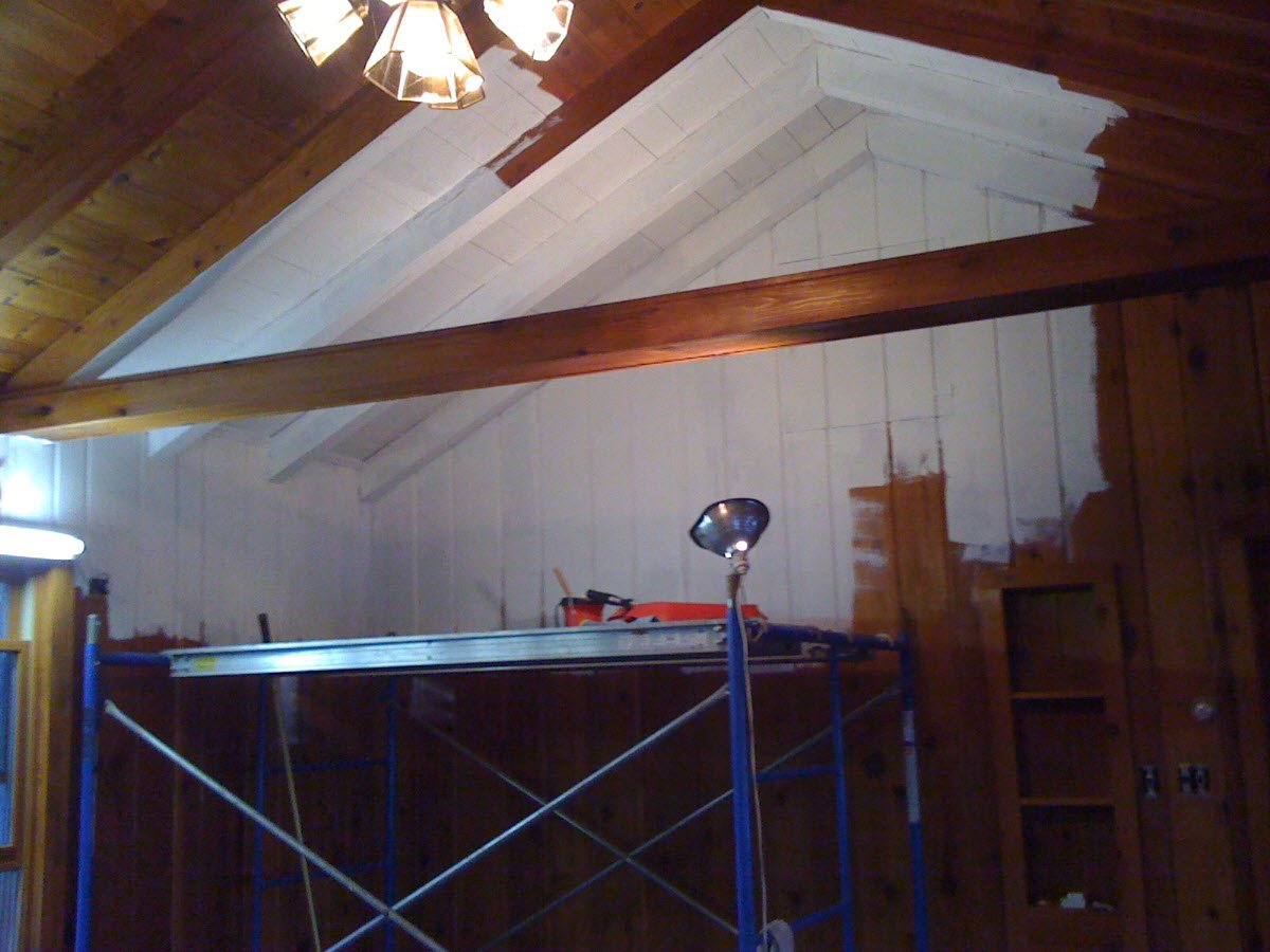 How To Paint Wood Paneling Cabin Diy