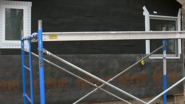 Rainscreen wall construction using Driwall™ Mat by Keene.