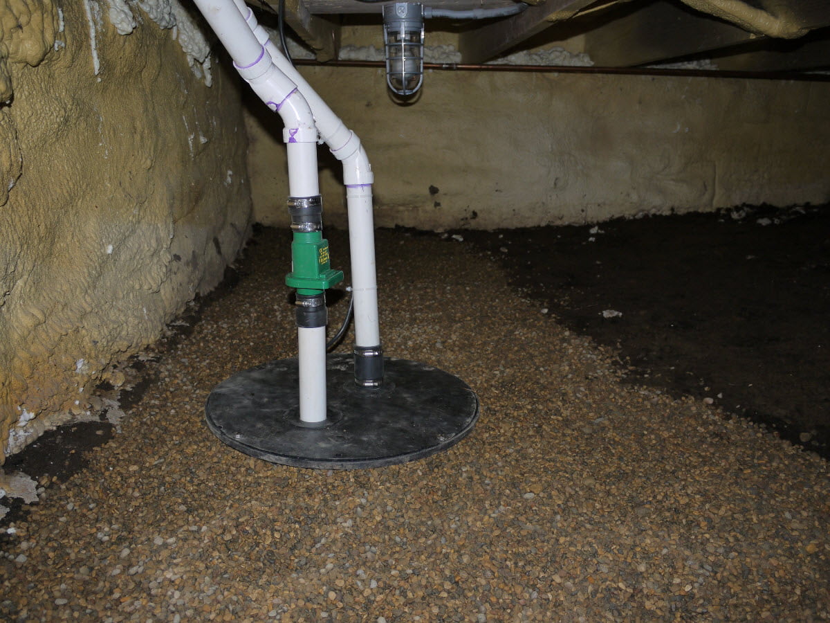 water in crawl space after heavy rain