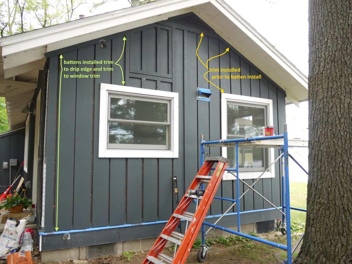 batten siding trim install battens window exterior vertical cabindiy bottom shed edge wood using cement then thickness barn cut framing