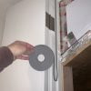 Peal and stick weather stripping used for sealing of wine cellar door.