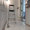 Poly moisture and air barrier installed first in wine cellar.
