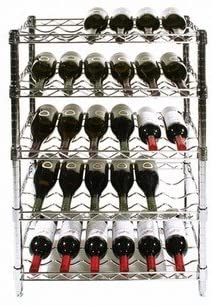 Shelving Inc wire 5 shelf wine rack is sturdy and easy to asemble.